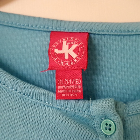 Girl's XL 14/16 J Khaki Teal Owl Pajama Shirt - Picture 2 of 5